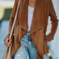 Long Sleeve Waterfall Neck Coat