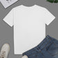 Figure Letter Print Short Sleeve Casual T shirt