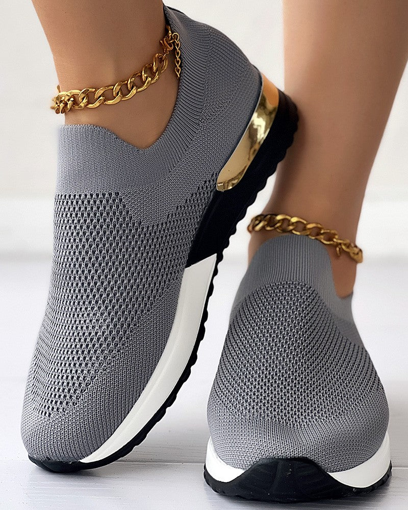 Slip On Knit Sneakers