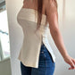 Bandeau Zipper Design Top