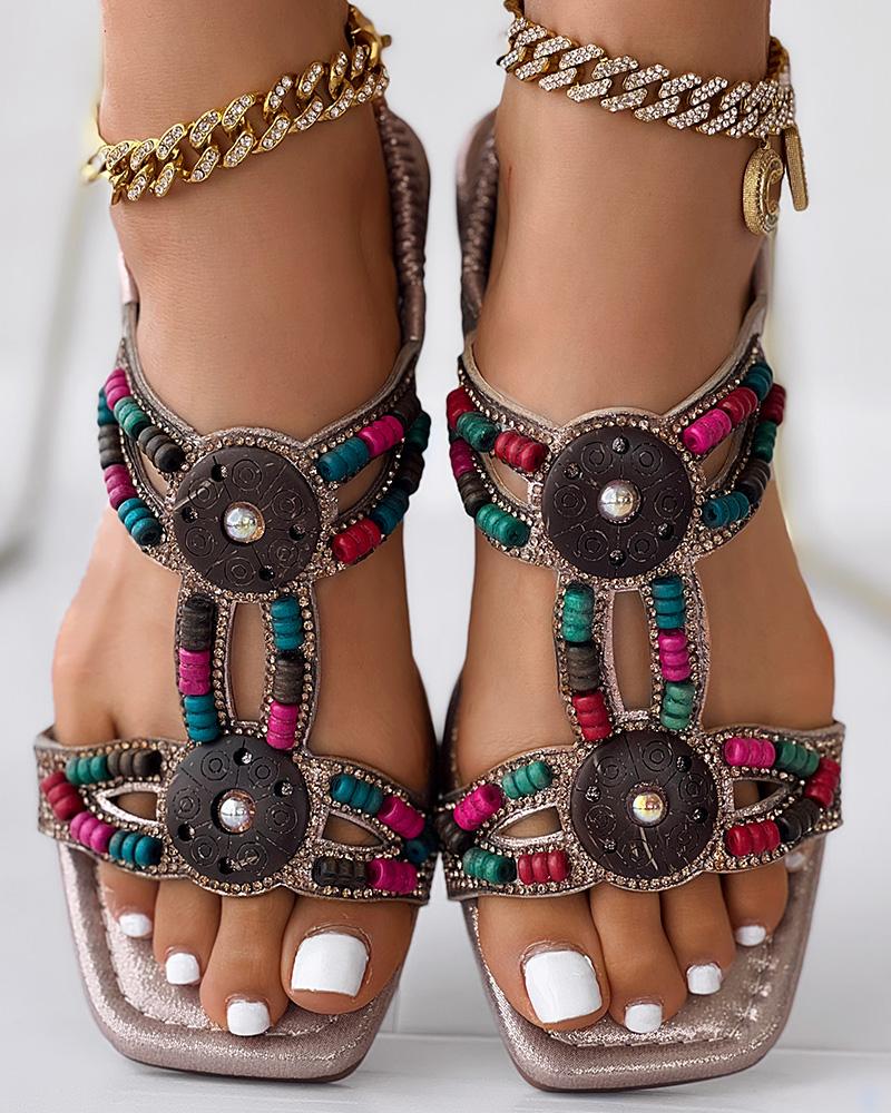 Bohemian Tribal Beaded Summer Beach Sandals