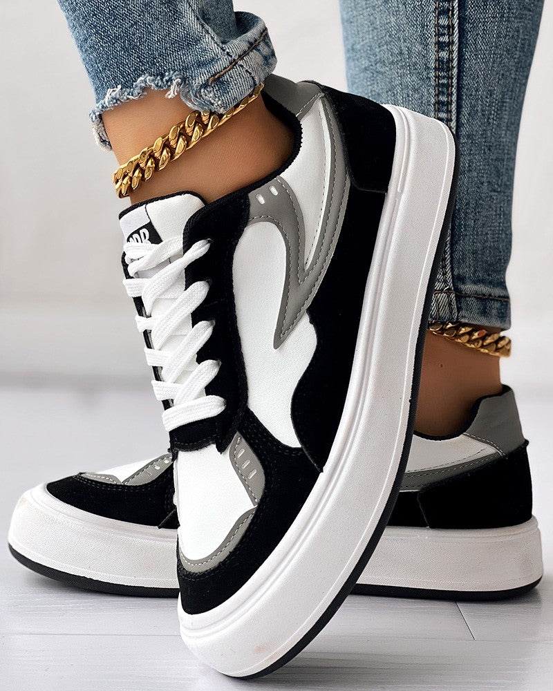 Lace up Platform Casual Sneakers