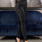 Contrast Lace High Waist Skinny Pants