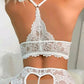 Bow Decor Cutout Lace Lingerie Set