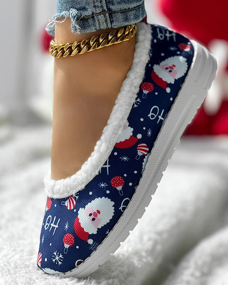 Christmas Santa Claus Thermal Lined Slip On