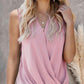 V Neck Draped Wrap Tank Top