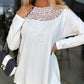 Contrast Lace Long Sleeve Top