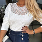 Contrast Lace Long Sleeve Top