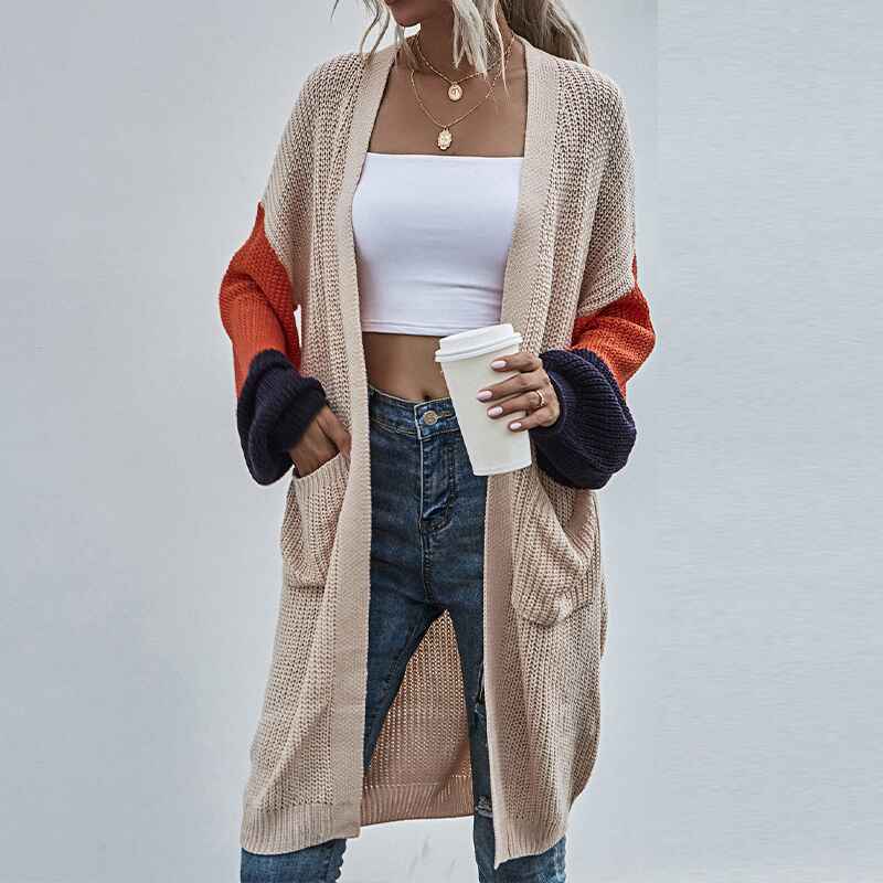 Apricot-Womens-Boho-Open-Front-Cardigan-Colorblock-Long-Sleeve-Loose-Knit-Lightweight-Sweaters-K363-Front