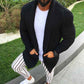 Black-Mens-Long-Cardigan-Sweaters-Open-Front-Cable-Knit-Cardigans-Slim-it-Fashion-Cardigan-Sweater-with-Pockets-G046-front