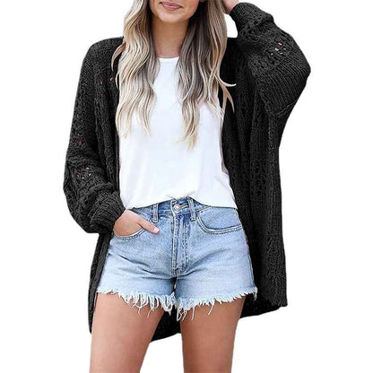     Black-Womens-Crochet-Cardigan-Kimono-Boho-Long-Sleeve-Lightweight-Soft-Oversized-Open-Front-Knitted-Sweater-K002