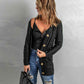 Black-Womens-Long-Sleeve-Cable-Knit-Button-Down-Midi-Long-Cardigan-Sweater-Open-Front-Chunky-Knitwear-Coat-with-Pockets-K100-Front