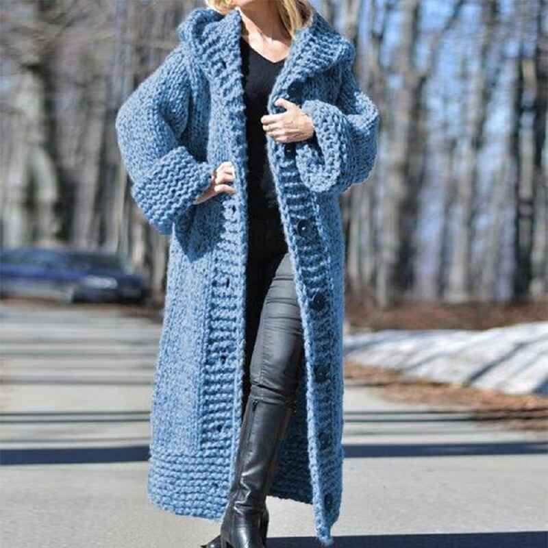 Blue-Womens-Cable-Knit-Long-Sleeve-Sweater-Cardigan-Open-Front-Long-Cardigans-Hooded-Casual-Outwear-K006