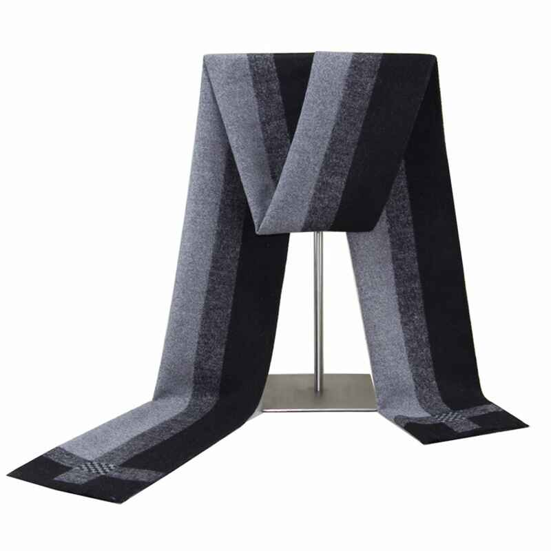 Gray-Grid-Cashmere-Feel-Scarf-for-Winter-Luxurious-Unique-Design-Selection-Scarf-for-Men-Women-D017