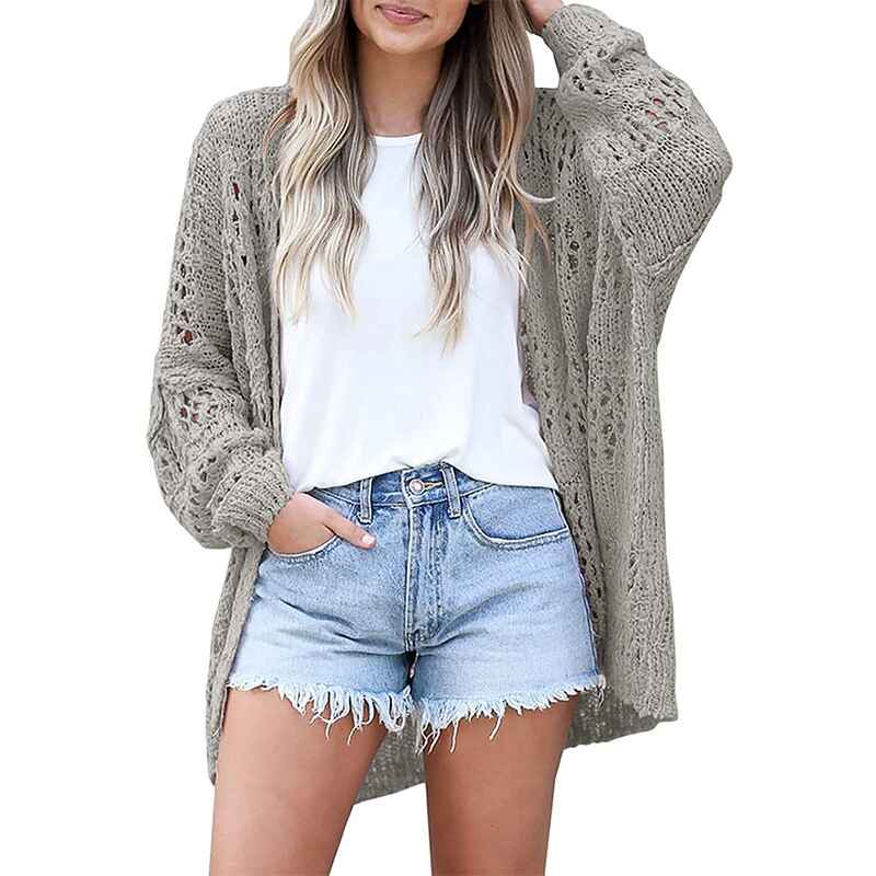 Gray-Womens-Crochet-Cardigan-Kimono-Boho-Long-Sleeve-Lightweight-Soft-Oversized-Open-Front-Knitted-Sweater-K002