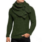 Green-Mens-Knitted-Turtleneck-Sweater-Long-Sleeve-Slim-Fit-Designer-Shawl-Collar-Pullover-G016