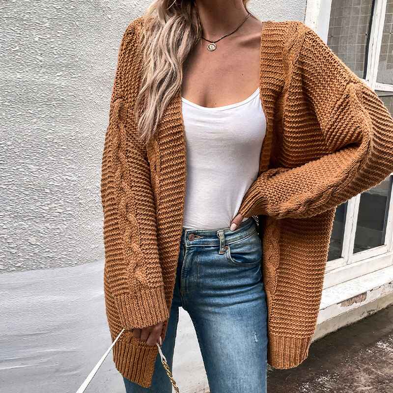 Khaki-Astylish-Womens-Open-Front-Long-Sleeve-Chunky-Knit-Cardigan-Sweaters-Loose-Outwear-Coat-K393