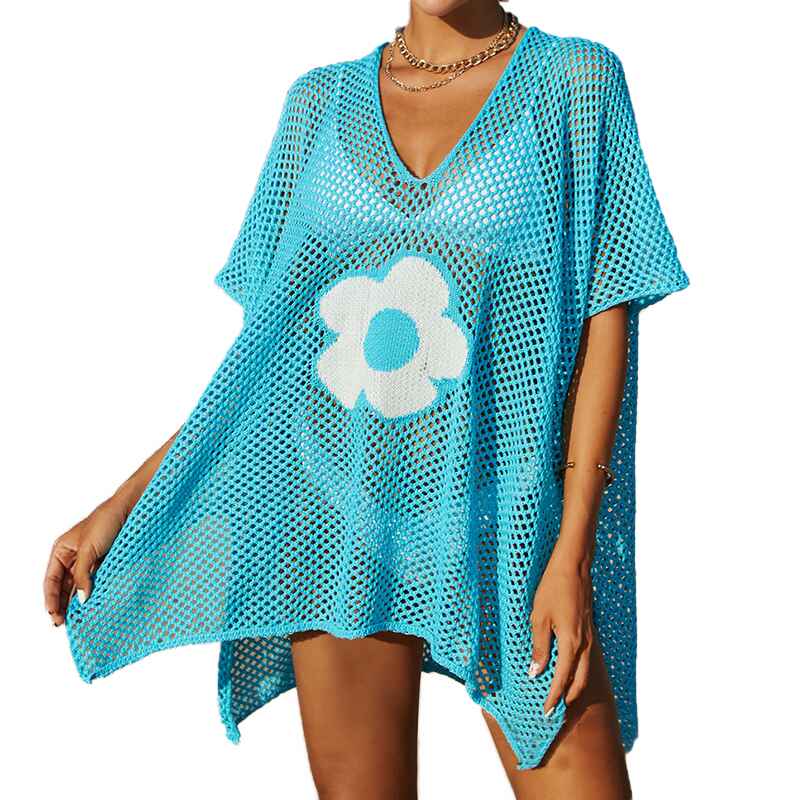 Lake-Blue-Women-Casual-Bikini-Swimsuit-Cover-Up-Blouses-Beach-Tunic-Dress-One-Size-1