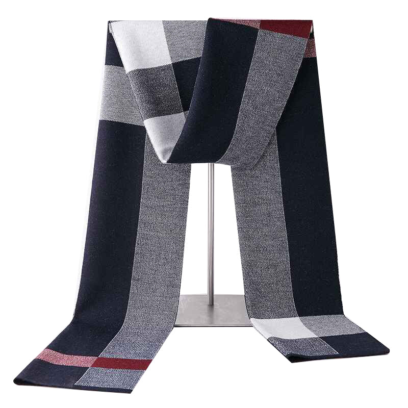 Navy-Blue-Mens-Fashion-Scarves-for-Winter-Cashmere-Feel-Scarf-for-Men-D005