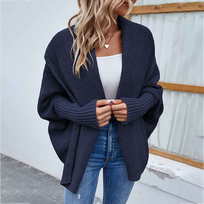 Navy-Blue-Womens-Long-Sleeve-Open-Front-Loose-Casual-Lightweight-Kimono-Cardigan-K228