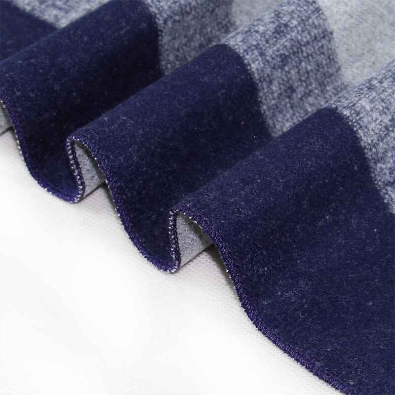    Navy-Green-Grid-Cashmere-Feel-Scarf-for-Winter-Luxurious-Unique-Design-Selection-Scarf-for-Men-Women-D017-Detail-2