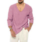 Pink-Khaki-Mens-Long-Sleeve-Soft-Touch-V-Neck-Sweater-G061