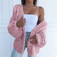 Pink-Womens-Chunky-Cardigan-Cable-Knit-Oversized-Open-Front-Cardigan-Sweaters-K001