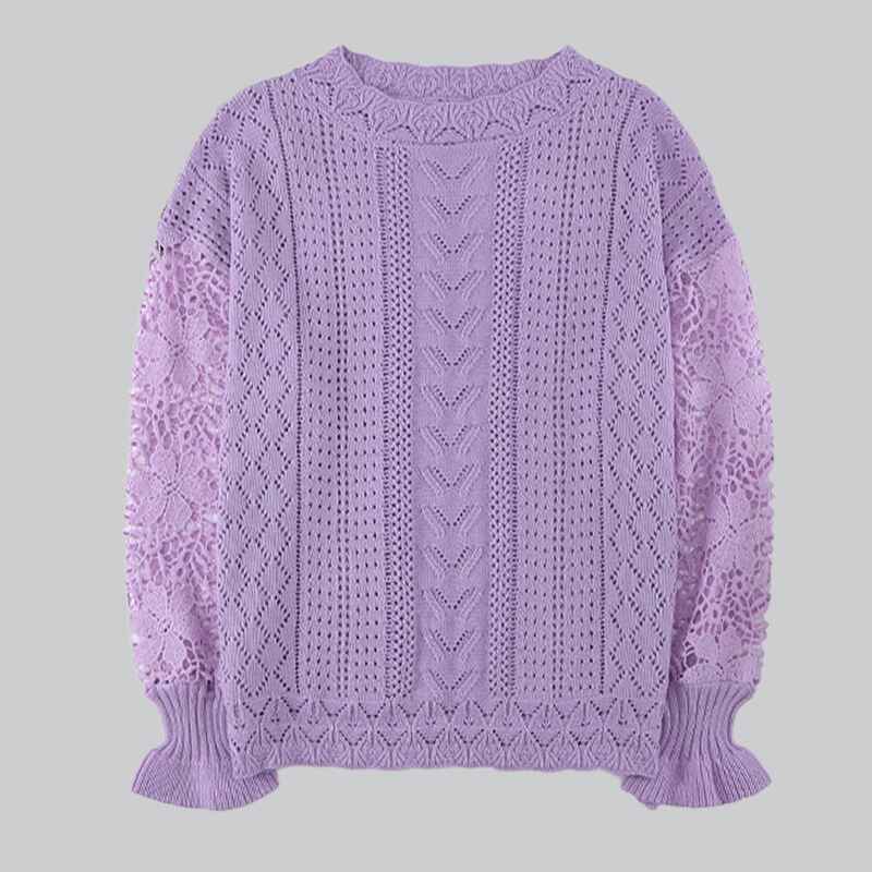 Purple-Long-Sleeve-Hollow-Out-Sweater-Casual-Cute-Crochet-Lace-Pointelle-Knit-Pullover-Crew-Neck-Loose-Blouses-for-Women-K126