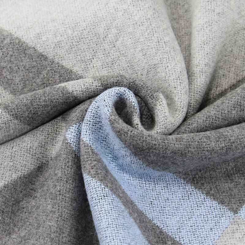      Sky-Blue-Stripes-Womens-Fashion-Scarves-Long-Shawl-Winter-Thick-Warm-Knit-Large-Plaid-Scarf-D019-detail-1