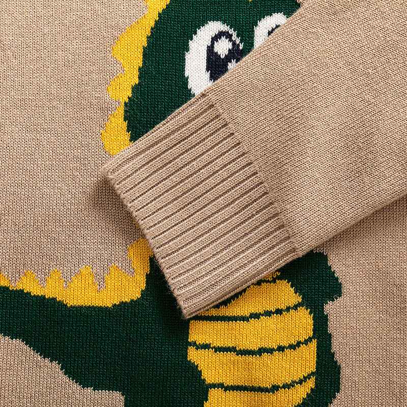 Toddler-Boys-Knit-Sweater-Dinosaur-Crew-Neck-Pullover-Sweater-for-Kids-V048-Cuffs