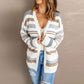 White-Womens-Color-Block-Cardigan-Long-Sleeve-Open-Front-Button-Down-Knit-Sweater-Coat-with-Pockets-K115-Front