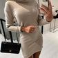 Long Sleeve Turtleneck Bodycon Dress