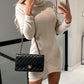 Long Sleeve Turtleneck Bodycon Dress