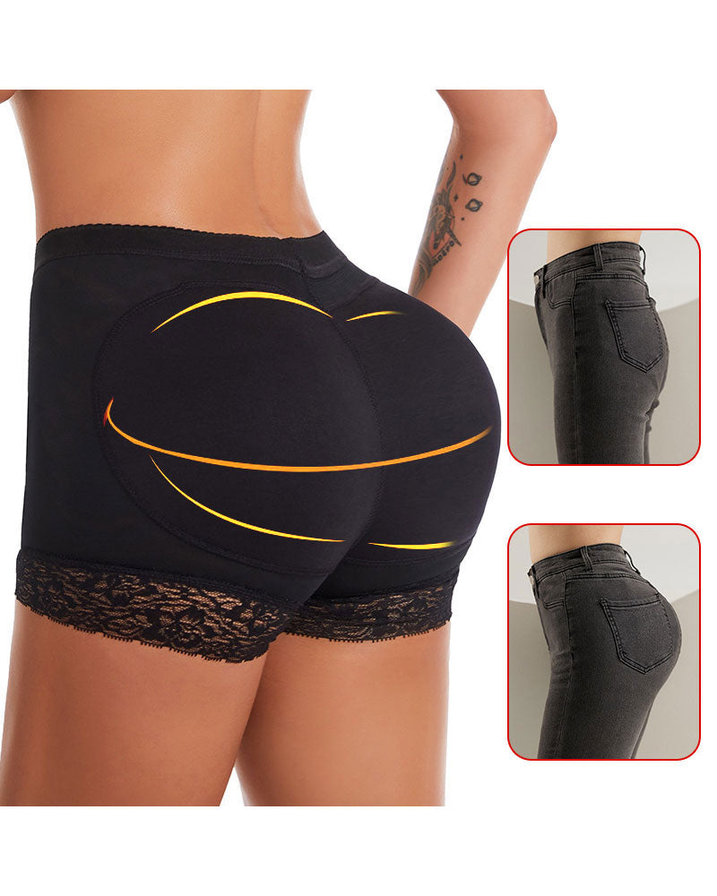 Contrast Lace Butt Lifting Shapewear Hip Padded Panty Breathable Underwear Body Shaper