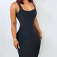 Sleeveless U Neck Bodycon Dress