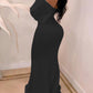 Cross Over Neck Fishtail Evening Dress