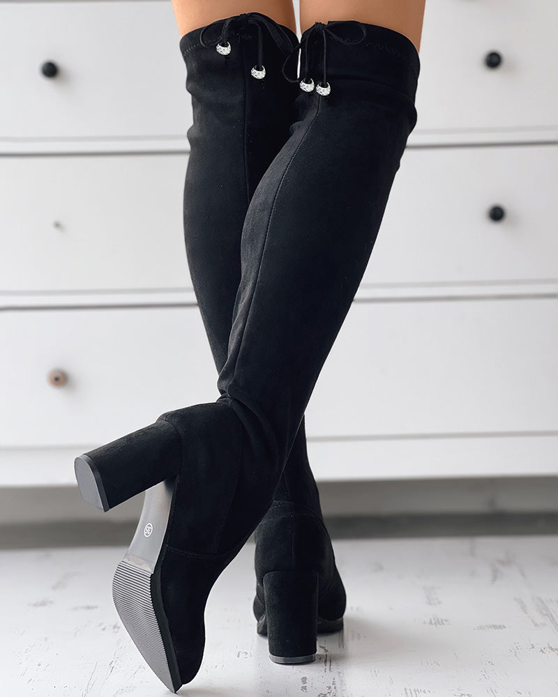 Over The Knee Chunky Boots