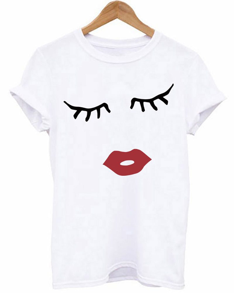 Eyelashes And Lip T Shirts