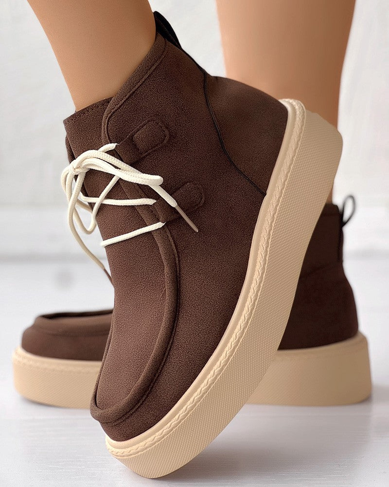 Lace up Platform Ankle Boots