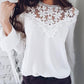 Sexy Flare Sleeve Lace Patchwork Blouse