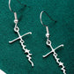 1Pair Faith Letter Shaped Drop Earrings