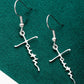 1Pair Faith Letter Shaped Drop Earrings