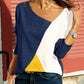 Tricolor Colorblock Long Sleeve Top