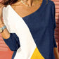 Tricolor Colorblock Long Sleeve Top