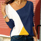 Tricolor Colorblock Long Sleeve Top