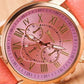 1pc Leather Band Quartz Watch