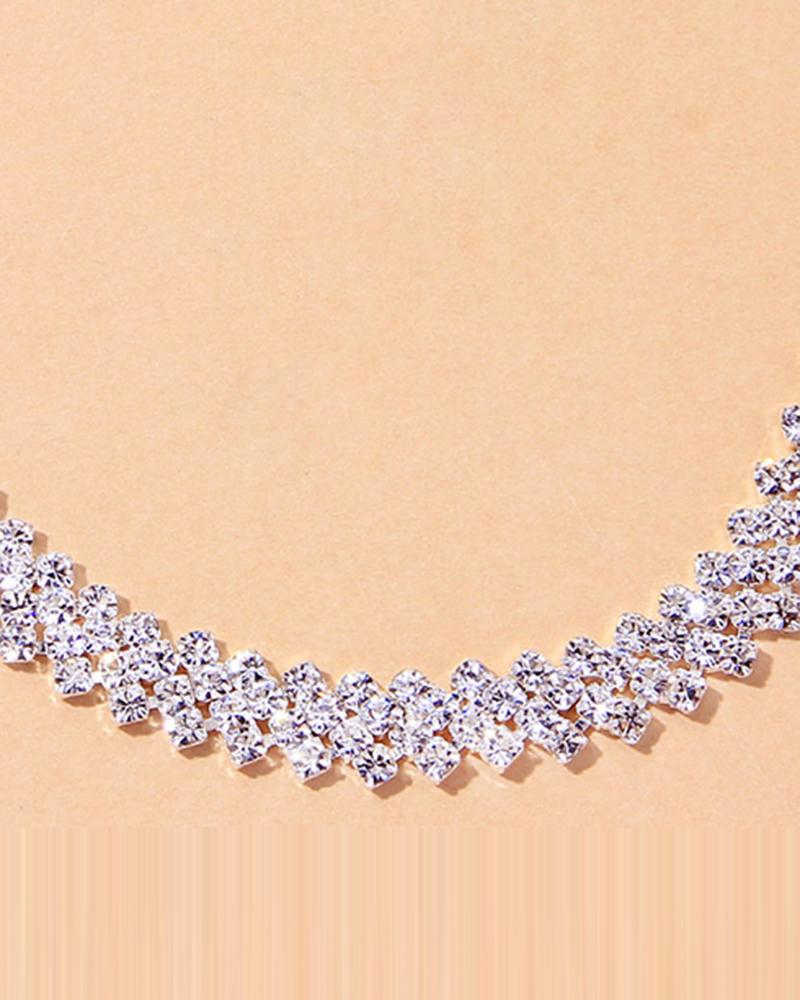 1pc Asymmetrical Rhinestone Fashion Jewelry Beach Anklet