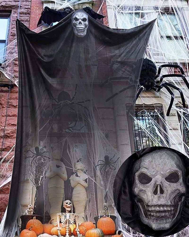 Halloween Black Creepy Cloth Spooky For Haunted House Halloween Party Doorway Outdoors Decoration