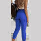 Chain Decor Cuffed Casual Pants