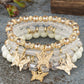 1pc Crystal Stone Beaded Butterfly Multi Layer Bracelet